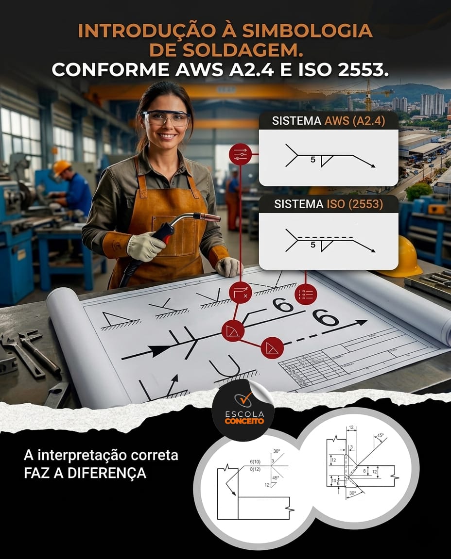 INTRODUÇÃO À SIMBOLOGIA DE SOLDAGEM CONFORME AWS D2.4 E ISO 2553.